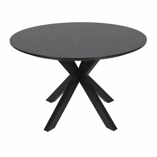 Tavolo da pranzo rotondo in metallo nero Ø120 cm